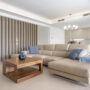 Living room with corner sofa in a Santa Clara apartment, Marbella